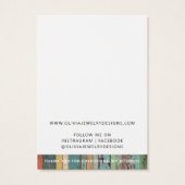 Chic Ajouter Votre Collier Logo Carte d'affichage (Dos)