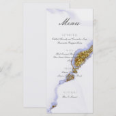 Chic Alcohol Ink Handgemaakte Glitter Gold Flat Me Menu (Voorkant / Achterkant)