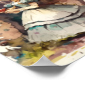 Chic Alice in Wonderland Collage Poster (Hoek)