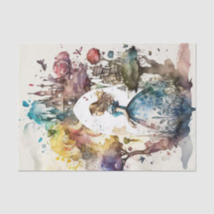 Chic Alice in Wonderland ontkoppeling Tissuepapier