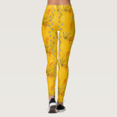 Chic Amber Oranje Atomic Vortex Pattern Leggings (Achterkant)