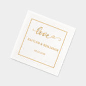 Chic Amour Mariage & une serviette épicée à huile  (Gauche)