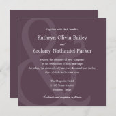 Chic Ampersand Wedding Invitations Kaart (Voorkant / Achterkant)