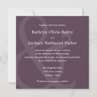 Chic Ampersand Wedding Invitations Kaart