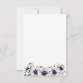 Chic Anemone Floral sla de datum op Aankondiging (Achterkant)