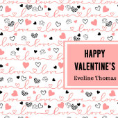 Chic Anniversary Heart Lettering Custom Gift Bag Groot Cadeauzakje