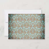 Chic Antique Français Damask Look Wedding RSVP (Dos)