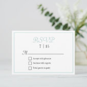 Chic Aqua et mariage blanc RSVP (Debout devant)