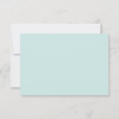 Chic Aqua et mariage blanc RSVP (Dos)