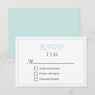 Chic Aqua et mariage blanc RSVP