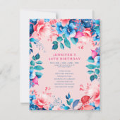 Chic Aquarelle Floral 40e Anniversaire Programme B (Devant)