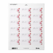 Chic aquarelle Floral livrer au Étiquette de adres (Feuille entière)