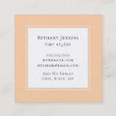 Chic Aquarelle Florale Terra Cotta Carte de visite (Dos)