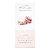 Chic Aquarelle Français Macarons Bakery Menu (Dos)