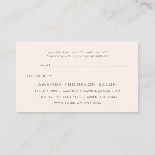 Chic Aquarelle rose rose pâle Référence (Dos)