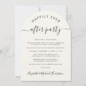 Chic Arch Fotocrème Trouwreceptie Kaart (Voorkant)