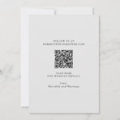 Chic Arch Lijst Modern Script Zwart Bruiloft Save The Date (Achterkant)