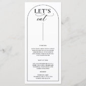 Chic Arch Moderne Design élégant Menu Mariage Élég (Devant)