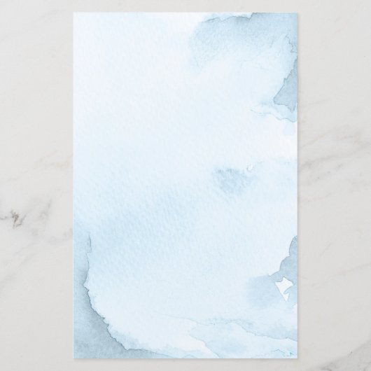 Chic Ardoise Blue Mountains Menu Mariage Script (Dos)