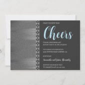 Chic Argent Art Déco Nouvel An Invitation (Devant)