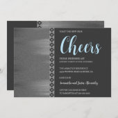 Chic Argent Art Déco Nouvel An Invitation (Devant / Derrière)