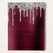 Chic Argent Parties scintillant Bourgogne brossé M (Dos)