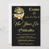 Chic Arlequin Nouvel An Eve Invitation (Devant)