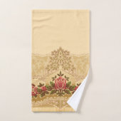 Chic Art Nouveau Or et Flore rouge (Serviette à main)
