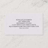 Chic Artist Modern Art Director Gallery Creative Visitekaartje (Achterkant)