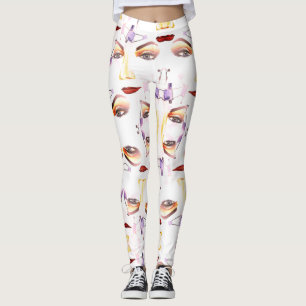 Chic Artistic Feminine Elements in Waterverf Leggings