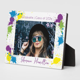 Chic Artistic Spatter Paint Graduate 5x7 Desktop  Fotoplaat