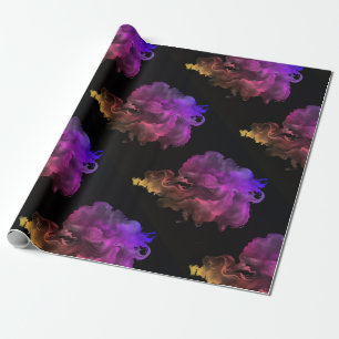 Chic artistieke abstracte zwarte waterverf cadeaupapier