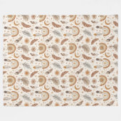 Chic Artistieke Boho Rainbow Speelse Aardse kleure Fleece Deken (Voorkant (Horizontaal))