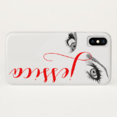 Chic Artsy Woman's Eyes Personalized Case-Mate iPhone Case (Achterkant (horizontaal))