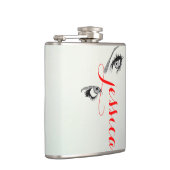 Chic Artsy Woman's Eyes Personalized Heupfles (Rechts)