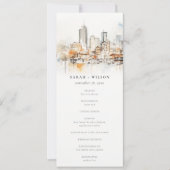 Chic Atlanta Georgia Landscape Wedding Programme (Devant)