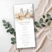 Chic Atlanta Georgia Landscape Wedding Programme