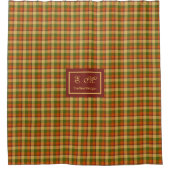 Chic Automne Plaid Douche Rideau Cosy Nom Personna (Devant)