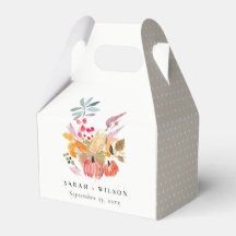 Chic Autumn Harvest Pumpkin Watercolor Wedding