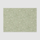 Chic Avocado Green Glitter Birthday Tissuepapier (Voorkant)