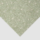 Chic Avocado Green Glitter Birthday Tissuepapier (Detail)
