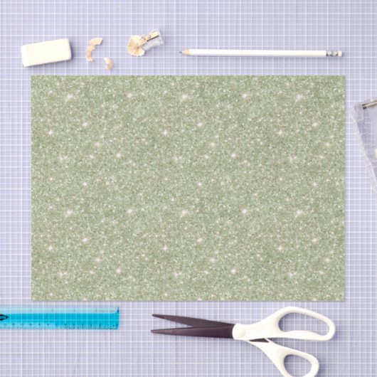 Chic Avocado Green Glitter Birthday Tissuepapier (Craft)