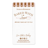 Chic Awing Baked With Love Spoon Bakery Box Seal Etiket (Voorkant)