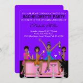 Chic Bachelorette Bash Aangepaste uitnodiging (Voorkant / Achterkant)