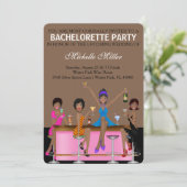 Chic Bachelorette Bash Aangepaste uitnodiging (Staand voorkant)