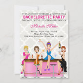 Chic Bachelorette Bash Invitation personnalisée (Devant)