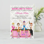 Chic Bachelorette Bash Invitation personnalisée (Debout devant)