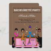 Chic Bachelorette Bash Invitation personnalisée (Devant / Derrière)
