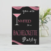 Chic Bachelorette Party Invitation Kaart (Staand voorkant)