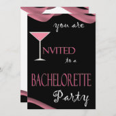 Chic Bachelorette Party Invitation Kaart (Voorkant / Achterkant)